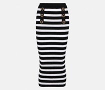 Balmain Verzierter Midirock aus Strick