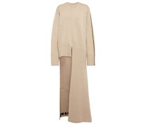 Asymmetrischer Pullover aus Wolle