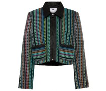 Marine Serre Cropped-Jacke aus Frottee
