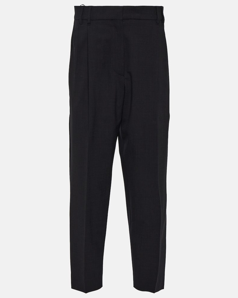 Brunello Cucinelli Damen Brunello Cucinelli Mid-Rise-Hose aus einem Wollgemisch