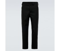 Jil Sander Hose aus Wolle mit Leder