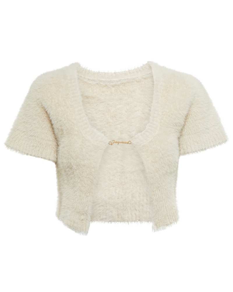 Jacquemus Damen Jacquemus Cropped-Cardigan La Maille Neve