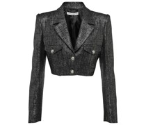 Alessandra Rich Jacke aus Metallic-Tweed