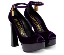 Tom Ford Plateau-Pumps aus Samt