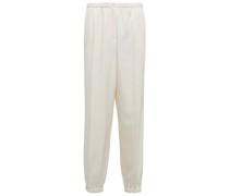 Joseph High-Rise-Hose Taio aus Seide und Baumwolle