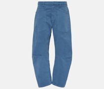 Nili Lotan High-Rise-Hose Shon aus Baumwoll-Twill
