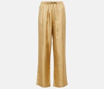 Asceno Pyjama-Hose Aurelia aus Seiden-Twill