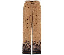 Bedruckte Hose mit weitem Bein