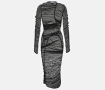 Midikleid aus Mesh