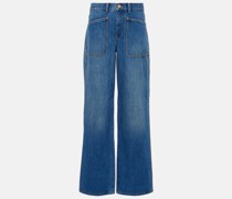 High-Rise Cargo-Jeans