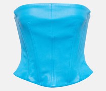 Bustier-Top aus Leder