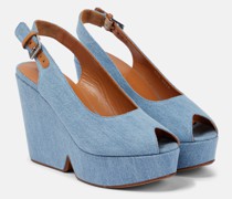 Clergerie Plateausandalen Dylan aus Denim