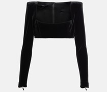 Cropped-Top Haley aus Samt