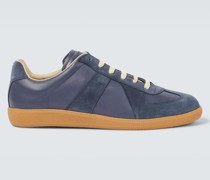 Sneakers Replica aus Veloursleder und Leder