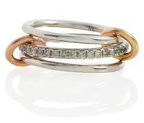 Spinelli Kilcollin Ring aus Sterlingsilber, Gelb- und Rosegold mit Diamanten