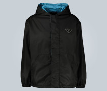 Prada Tech-Kapuzenjacke mit Logo