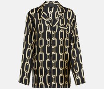 Nili Lotan Bedrucktes Hemd Juste aus Seiden-Twill