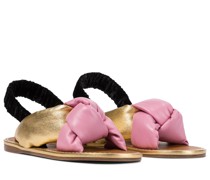 Miu Miu Slingback-Sandalen aus Leder