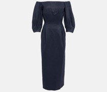 Gabriela Hearst Midikleid aus Hanf und Baumwolle