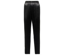 Junya Watanabe Plissierte, schmale Hose aus Satin