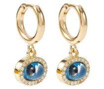 Creolen Mini Oval Eye aus 18kt Gold mit Diamanten