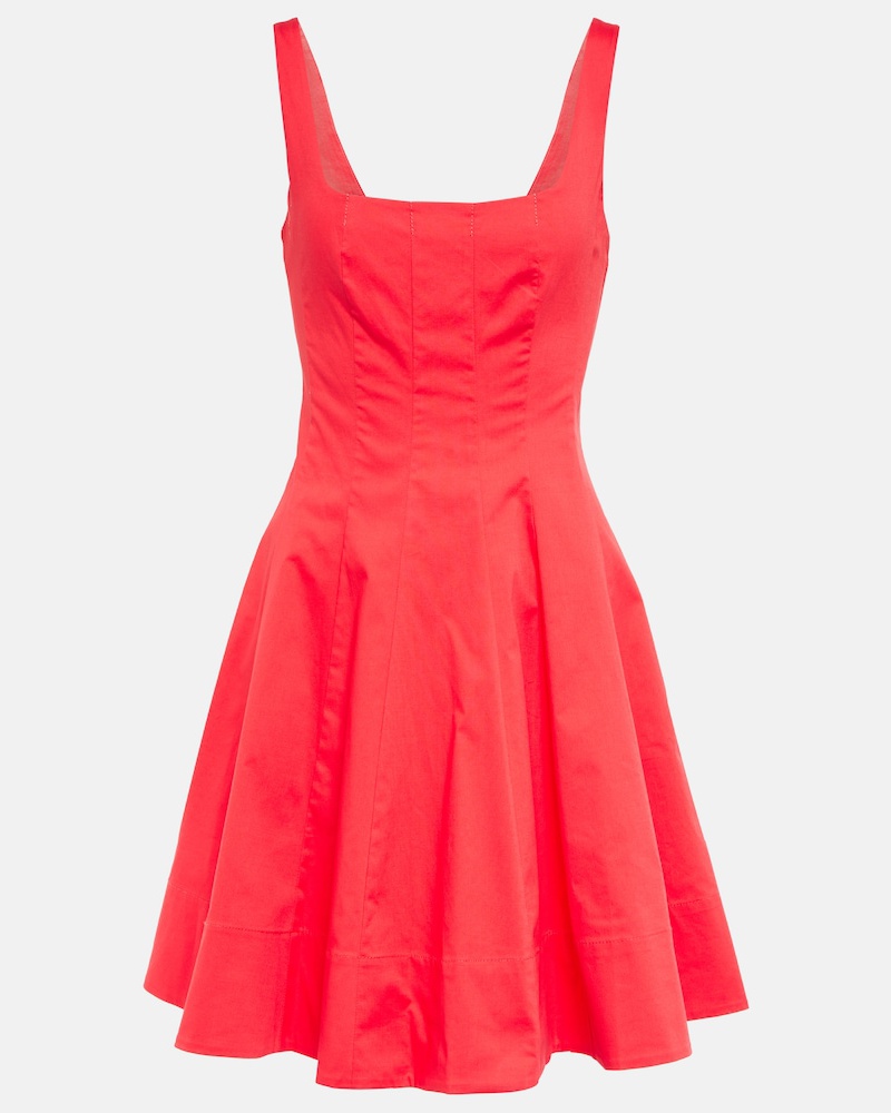 STAUD Damen Staud Minikleid Wells aus Baumwollpopeline