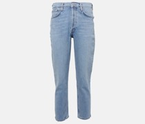 High-Rise Cropped Slim Jeans Riley