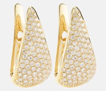 Ohrringe Claw aus 18kt Gelbgold mit Diamanten