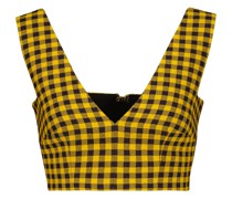 Emilia Wickstead Kariertes Cropped-Top Joice aus Cloque