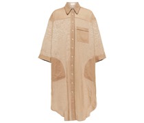 Brunello Cucinelli Verziertes Hemdblusenkleid aus Baumwolle