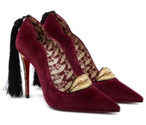 Christian Louboutin Verzierte Pumps Hot Chick aus Samt