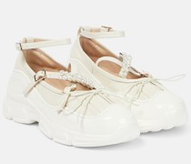 Simone Rocha Verzierte Ballerinas mit Lackleder