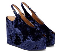 Dries Van Noten Wedges aus Samt