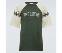 Saint Laurent T-Shirt Rive Gauche aus Jersey