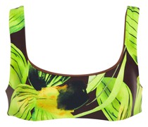 Louisa Ballou Bedrucktes Bikini-Oberteil Scoop