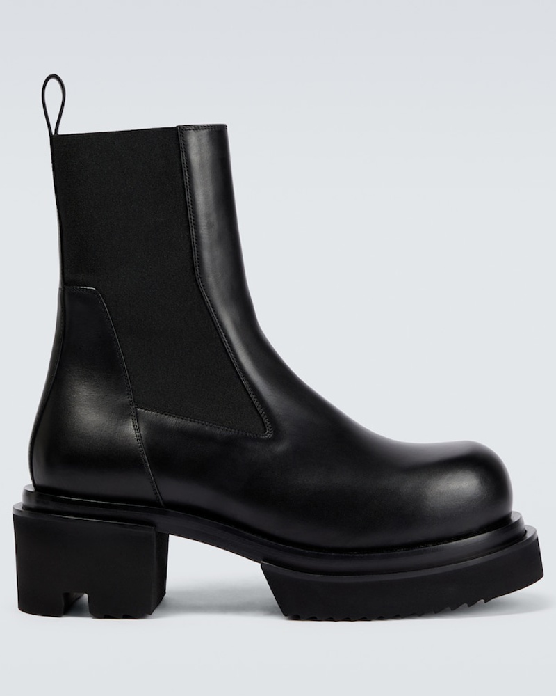 Rick Owens Leder Chelsea Boots aus Leder in Natur Damen Schuhe Stiefel Stiefeletten 