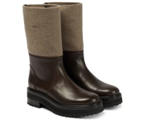 Stiefel Aidan aus Leder und Kaschmir