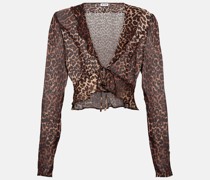 Rixo Bedruckte Bluse Neelu aus Crepe