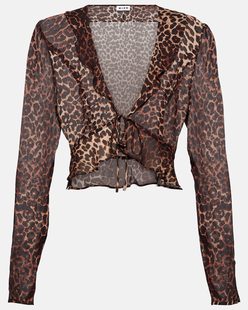 RIXO Damen Rixo Bedruckte Bluse Neelu aus Crepe
