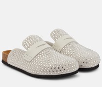 JW Anderson Verzierte Slippers aus Veloursleder