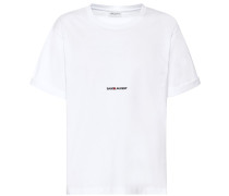 Saint Laurent Bedrucktes T-Shirt aus Baumwolle