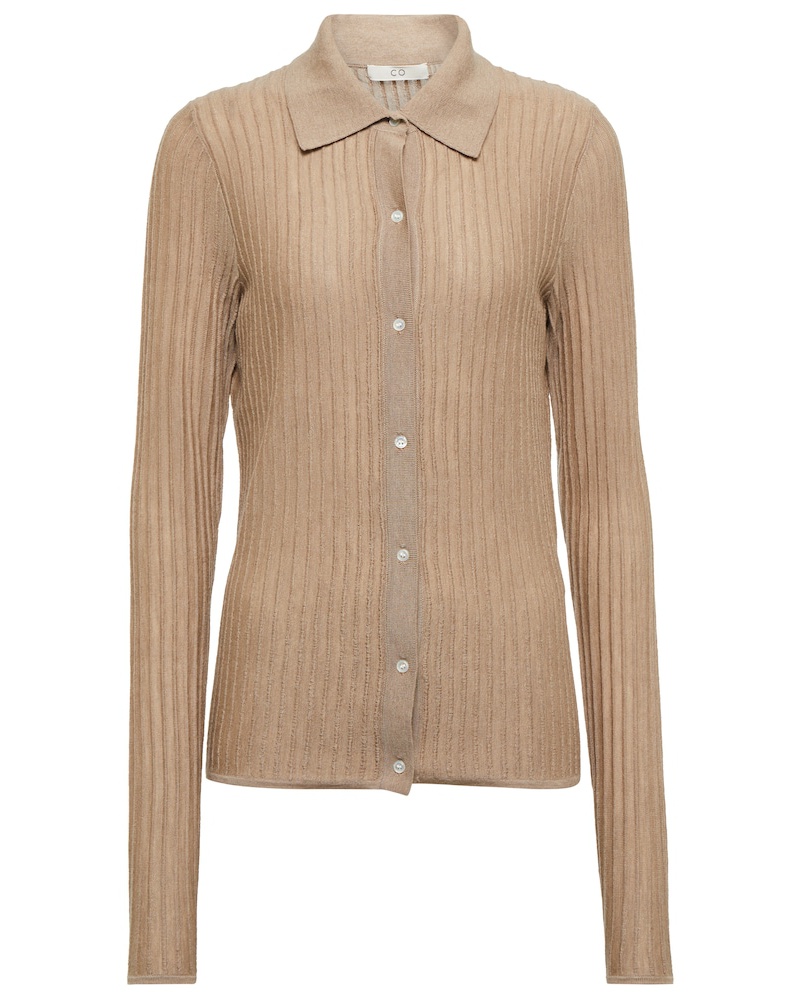 Co Damen CO Gerippter Cardigan aus Kaschmir