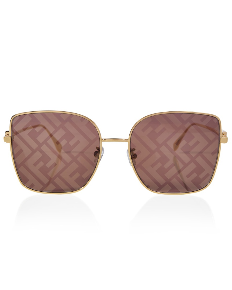Damen Accessoires Sonnenbrillen Fendi Oversize-Sonnenbrille Baguette in Pink 