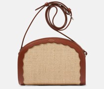 A.P.C. Schultertasche Demi-Lune aus Jute