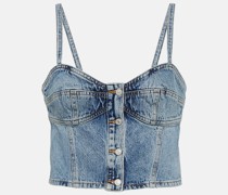 Agolde Cropped-Top Lola aus Denim