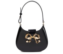 Self-Portrait Schultertasche The Bow Mini aus Leder