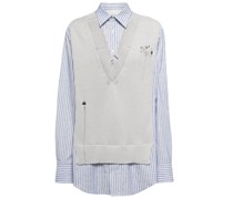 Maison Margiela Gestreiftes Hemd aus Popeline