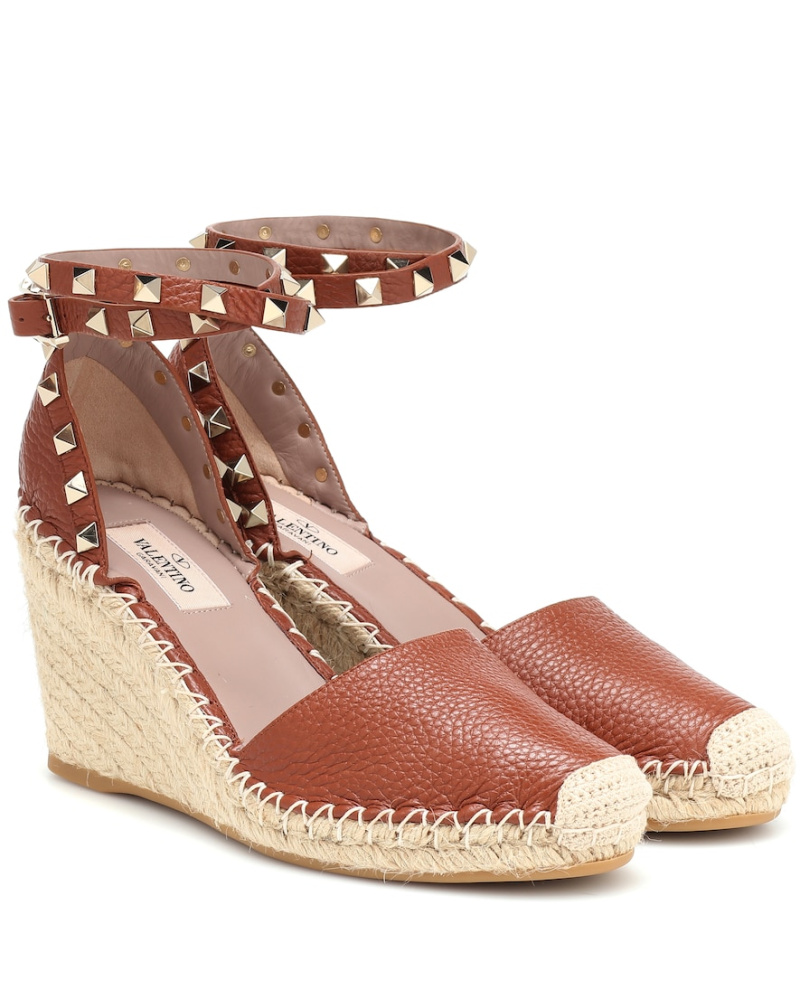 rockstud espadrille wedge valentino garavani