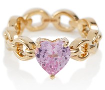 Ring Catena Petite Heart aus 18kt Gelbgold mit Topaz