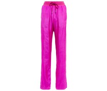 Dries Van Noten Gerade Hose aus Seide und Baumwolle